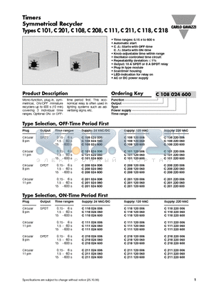 C108220600 datasheet - Timers Symmetrical Recycler