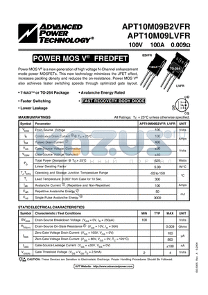 APT10M09B2VFR_04 datasheet - POWER MOS V FREDFET