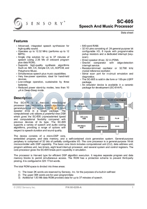 80-0209-A datasheet - Speech And Music Processor