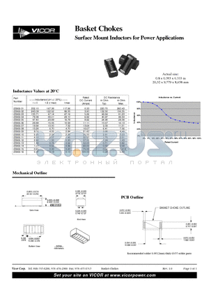 23969-06 datasheet - Basket Chokes - Surface Mount Inductors for Power applications