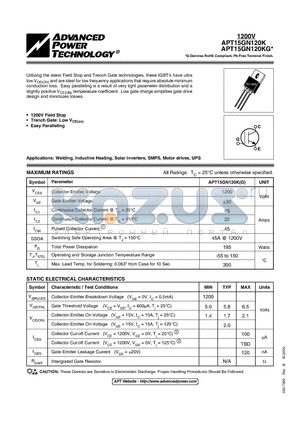 APT15GN120K datasheet - ULTRAFAST SOFT RECOVERY RECTIFIER DIODE