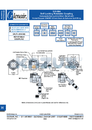 319F064XMT24R datasheet - Self-Locking Rotatable Coupling