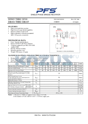 DB104 datasheet - SINGLE-PHASE BRIDGE RECTIFIER