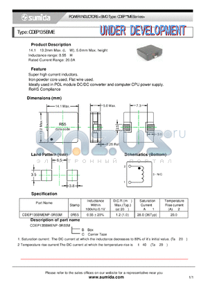 CDEP135BMENP-0R55M datasheet - POWER INDUCTORS