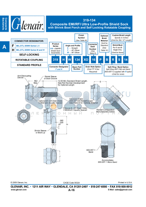 319HS134XM12P datasheet - Composite EMI/RFI Ultra Low-Profile Shield Sock