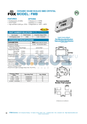 24.000FMB datasheet - CERAMIC SEAM SEALED SMD CRYSTAL