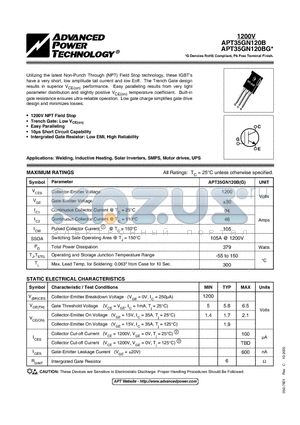 APT35GN120B datasheet - IGBT