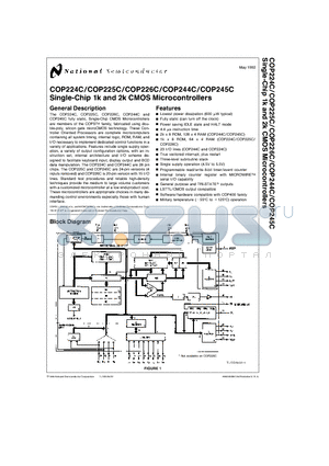 COP225C-XXX/N datasheet - Single-Chip 1k and 2k CMOS Microcontrollers