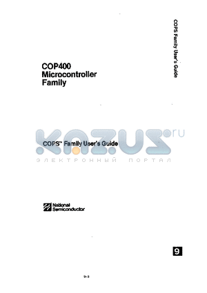 COP320 datasheet - COPS Family Users Guide Table of Contents