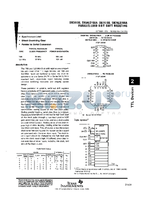 8001701EA datasheet - PARALLEL-LOAD 8-BIT SHIFT REGISTERS