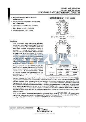 8001802FA datasheet - SYNCHRONOUS 4-BIT UP/DOWN BINARY COUNTERS