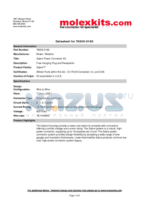 44441-2002 datasheet - Free Hanging Plug and Receptacle