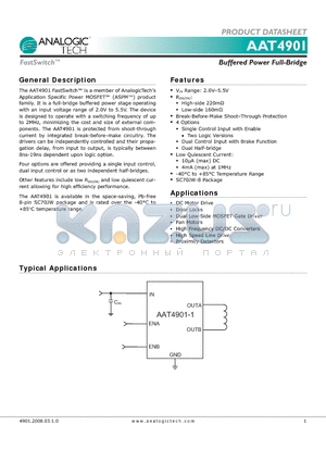 AAT4901IJS-2-T1 datasheet - Buffered Power Full-Bridge