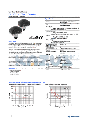 800Z-GF2065-K2 datasheet - Zero-Force Touch Buttons