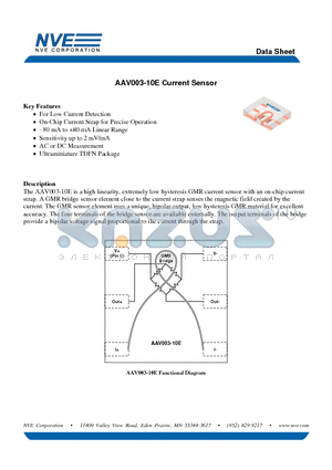 AAV003-10E datasheet - Current Sensor