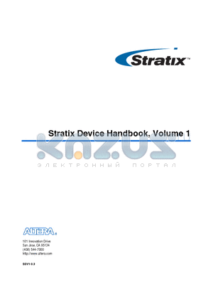 EP1S60B1508C6ES datasheet - Stratix Device Family Data Sheet