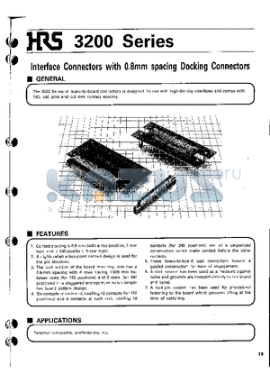 3210-240PE2 datasheet - Interface Connectors with 0.8mm spacing Docking Connectors