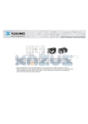 EP20A datasheet - EP Core