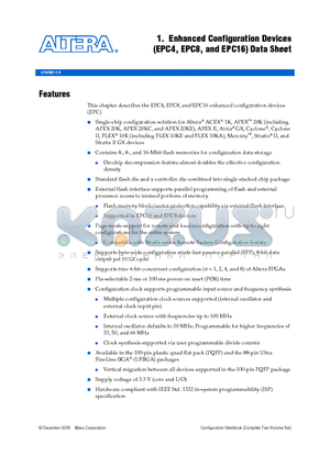 EP20K400 datasheet - 1. Enhanced Configuration Devices (EPC4, EPC8, and EPC16) Data Sheet