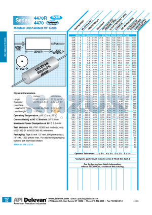 4470-48J datasheet - Molded Unshielded RF Coils