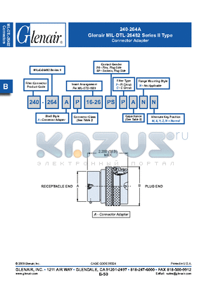 240-264AH216-26PSCY datasheet - Connector Adapter