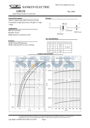 AB01B datasheet - High Voltage Fast Recovery Rectifier