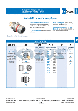 801-012-02Z16-4CC datasheet - Double-Start ACME Thread