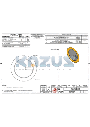 AB2036AF datasheet - Bender