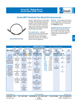 801-025-AB6C5-3PA-72 datasheet - Double-Start ACME Thread