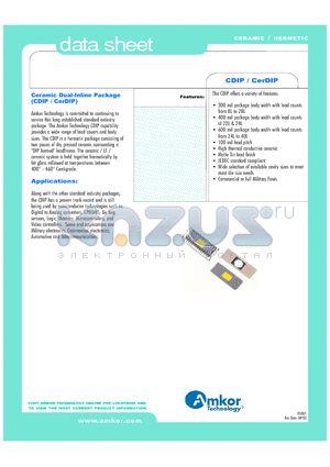 CDIP datasheet - Ceramic Dual-Inline Package
