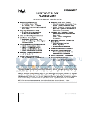 AB28F200B5T80 datasheet - 5 VOLT BOOT BLOCK FLASH MEMORY