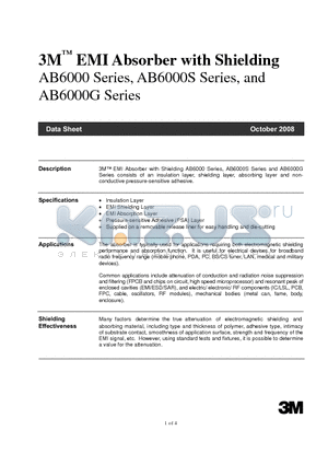 AB6000 datasheet - EMI Absorber with Shielding