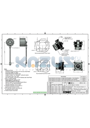 17-300710 datasheet - IP67 Industrial Duplex LC Receptacle (with Flange)  Cover Kit