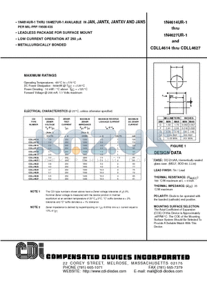 CDLL4615 datasheet - LEADLESS PACKAGE FOR SURFACE MOUNT