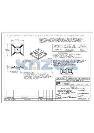 ABMM-A datasheet - ADHESIVE BACKED MOUNT