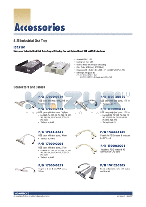 1700100170 datasheet - Accessories 5.25 Industrial Disk Tray