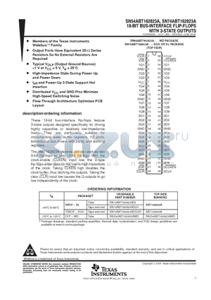 ABT162823A datasheet - 18-BIT BUS-INTERFACE FLIP-FLOPS WITH 3-STATE OUTPUTS