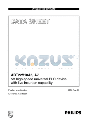 ABT22V10A5 datasheet - 5V high-speed universal PLD device with live insertion capability