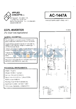AC-1447A datasheet - CCFL INVERTER