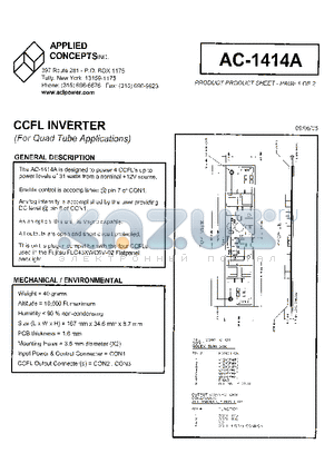 AC-1414A datasheet - CCFL INVERTER