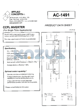 AC-1491 datasheet - CCFL INVERTER