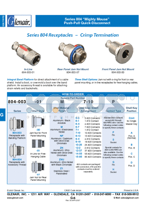 804-004-00M8-13PA datasheet - Crimp Termination