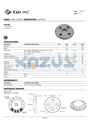 CDM-13008 datasheet - metal frame