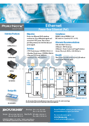 CDNBS08-PLC03-3.3 datasheet - Power Over Ethernet (PoE)
