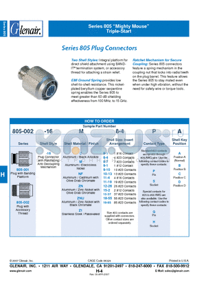 805-001-16C10-13SA datasheet - Plug Connectors