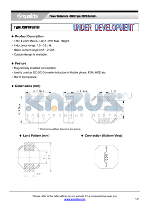 CDPH45D13FNP-3R9MC datasheet - Power Inductors