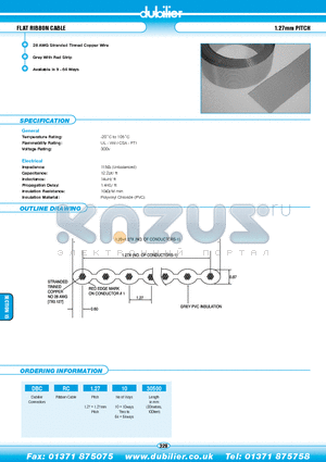 DBCRC1.275030500 datasheet - FLAT RIBBON CABLE 1.27mm PITCH