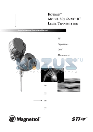 805-513A-A22 datasheet - KOTRON^ MODEL 805 SMART RF LEVEL TRANSMITTER