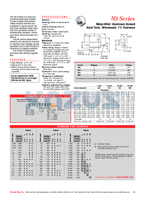 805J25KE datasheet - Metal-Mite^ Aluminum Housed Axial Term. Wirewound, 1% Tolerance