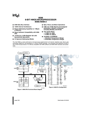 8088 datasheet - 8-BIT HMOS MICROPROCESSOR